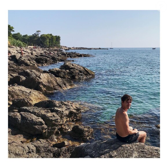 Gael, le petit ami d'Inès Vandamme, en Croatie, le 13 août 2018