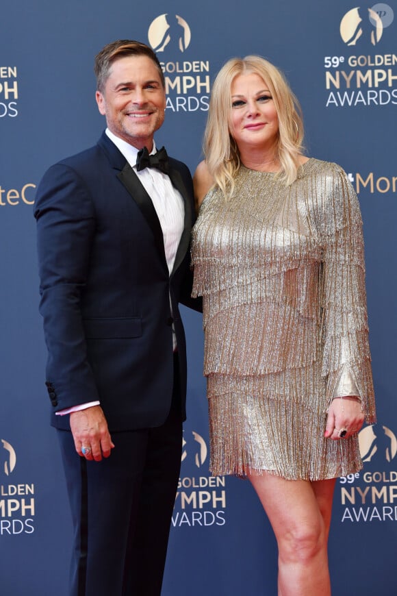 Rob Lowe et sa femme Sheryl Berkoff - Photocall - Soirée de clôture du 59e Festival de Télévision de Monte Carlo au Grimaldi Forum à Monaco, le 18 juin 2019. © Bruno Bebert/Bestimage