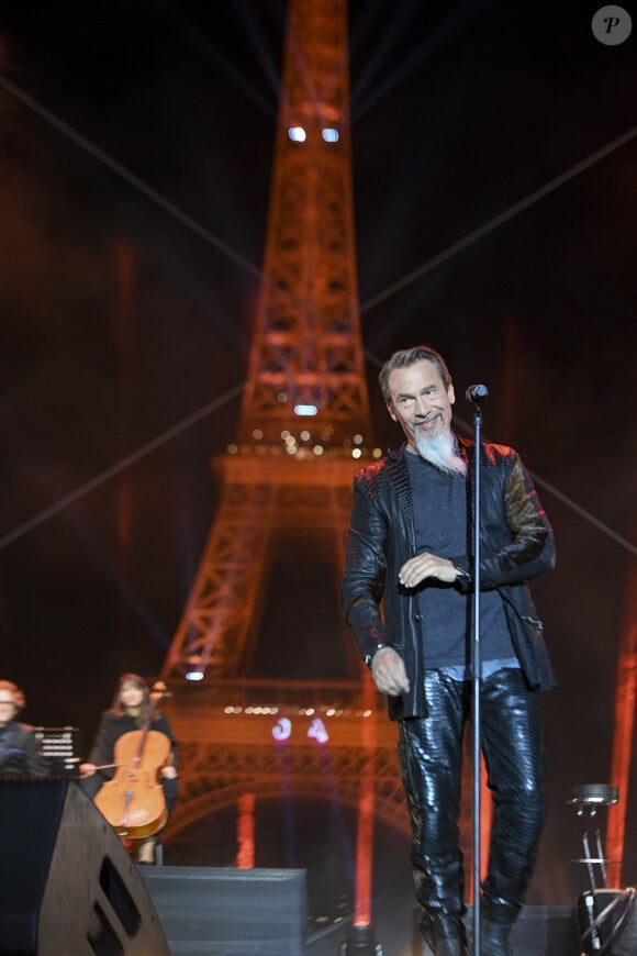 Exclusif - Florent Pagny - Concert anniversaire des 130 ans de la Tour Eiffel à Paris, qui sera diffusé le 26 octobre sur France 2. Le 2 octobre 2019. © Pierre Perusseau/ Bestimage