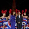 Exclusif - Les danseuses du Moulin Rouge, Marie-Sophie Lacarrau et Stéphane Bern - Concert anniversaire des 130 ans de la Tour Eiffel à Paris, qui sera diffusé le 26 octobre sur France 2. Le 2 octobre 2019. © Pierre Perusseau/ Bestimage