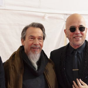 Exclusif - Florent Pagny et Pascal Obispo - Backstage du concert anniversaire des 130 ans de la Tour Eiffel à Paris, qui sera diffusé le 26 octobre sur France 2. Le 2 octobre 2019. © Perusseau-Veeren/ Bestimage