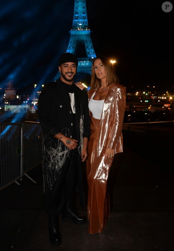 Exclusif - Slimane et Vitaa - Backstage du concert anniversaire des 130 ans de la Tour Eiffel à Paris, qui sera diffusé le 26 octobre sur France 2. Le 2 octobre 2019. © Perusseau-Veeren/ Bestimage