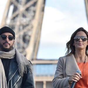 Exclusif - Slimane et Vitaa - Répétitions du concert anniversaire des 130 ans de la Tour Eiffel à Paris, qui sera diffusé le 26 octobre sur France 2. Le 2 octobre 2019. © Giancarlo Gorassini / Bestimage