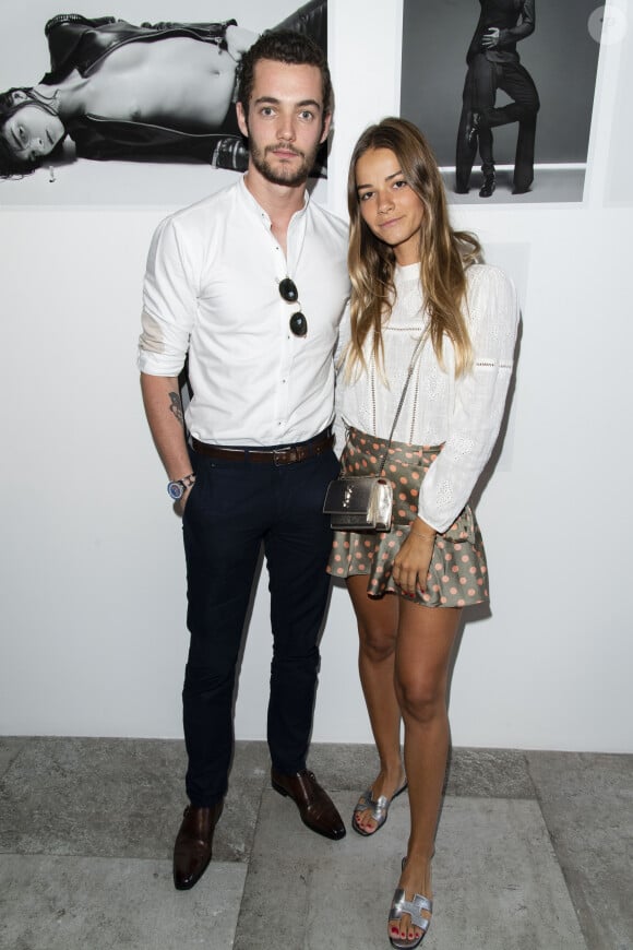 Louis Sarkozy et Julie Klein - Vernissage de l'exposition du photographe Jean-Baptiste Mondino au "Le Studio des Acacias" à Paris le 4 juillet 2019. © Pierre Perusseau/Bestimage