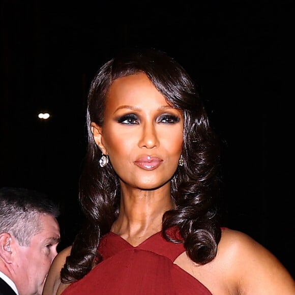 Iman Bowie arrive au Cipriani Wall Street pour assister au gala Night Of Stars 2019. New York, le 24 octobre 2019.