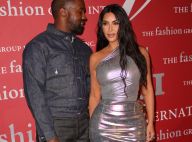 Kim Kardashian : Canon en robe argentée, avec son mari Kanye West