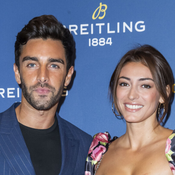 Valentin Léonard et sa compagne Rachel Legrain-Trapani (Miss France 2007) lors de la soirée de réouverture de la boutique "Breitling", située rue de la Paix. Paris, le 3 octobre 2019. © Olivier Borde/Bestimage