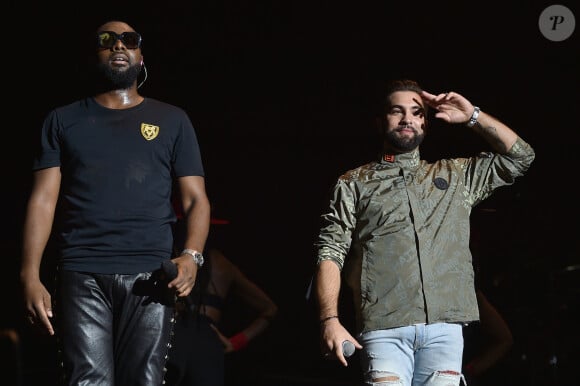 Maitre Gims et Kendji Girac en concert au Stade de France à Saint-Denis le 28 septembre 2019. © Giancarlo Gorassini / Bestimage