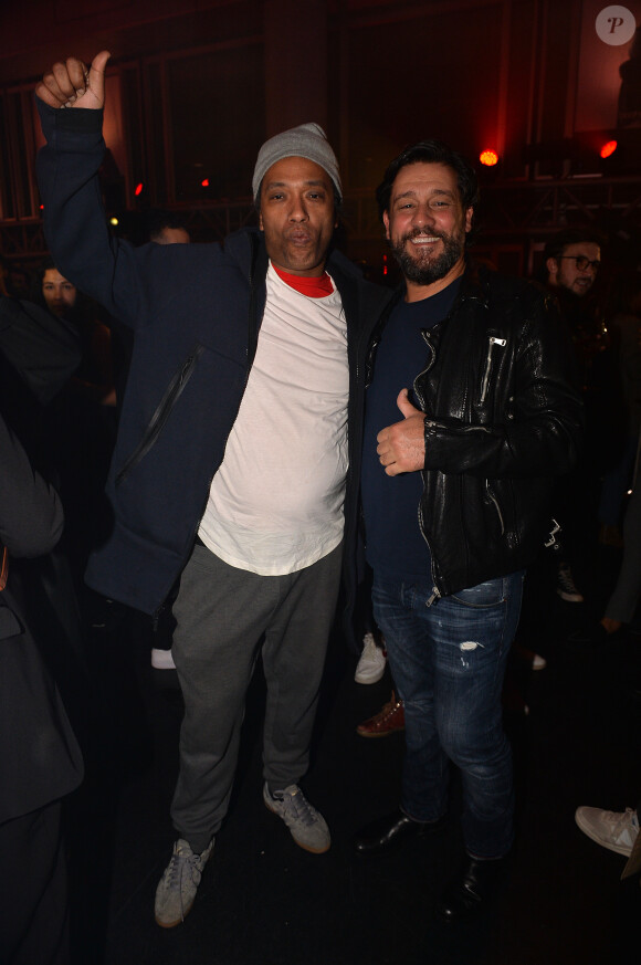 Doc Gynéco et Titoff assistent à la soirée de lancement de la collection BoohooMan x Dadju à l'Institut du Monde Arabe à Paris, le 29 octobre 2019. © Veeren Ramsamy-Christophe Clovis/Beswtimage