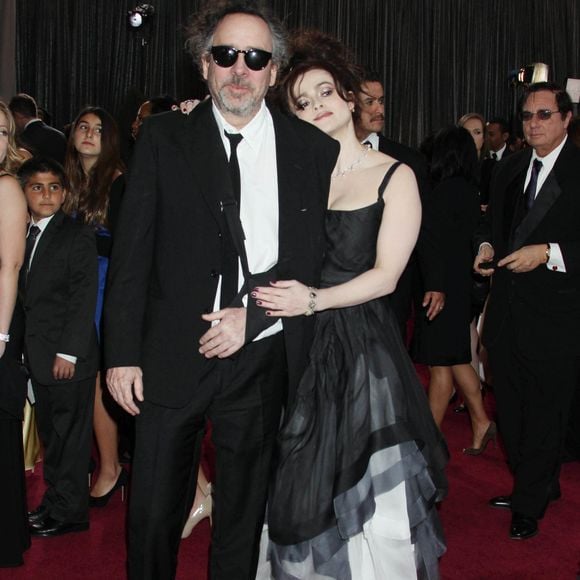 Tim Burton et Helena Bonham Carter - 85eme ceremonie des Oscars a Hollywood. Le 24 fevrier 2013