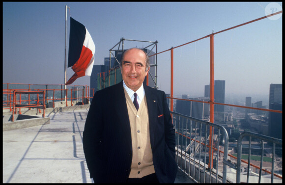 Archives - Francis Bouygues, à la Défense, en 1987.