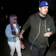 Blac Chyna et Rob Kardashian quittent ensemble le Tao Restaurant le 19 avril 2017 à Los Angeles. © CPA / Bestimage 19/04/2017 - Hollywood