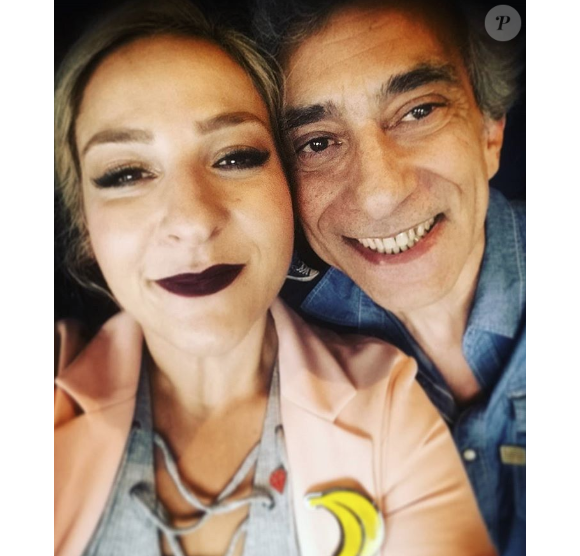 Marilou Berry et sa père Philippe Berry sur Instagram, le 11 mai 2017.