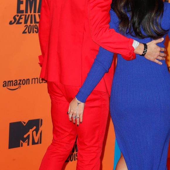 Georgina Rodriguez et son compagnon Cristiano Ronaldo assistent aux MTV European Music Awards 2019 au FIBES Conference and Exhibition Centre à Séville en Espagne, le 3 novembre 2019.