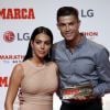 Cristiano Ronaldo et sa compagne Georgina Rodriguez assistent au Prix Marca Leyenda à Madrid en Espagne, le 29 juillet 2019.