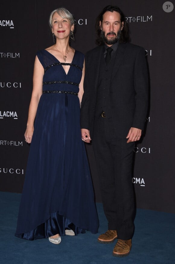 Keanu Reeves et Alexandra Grant assistent au gala Art + Film au musée LACMA à Los Angeles. Le 2 novembre 2019.