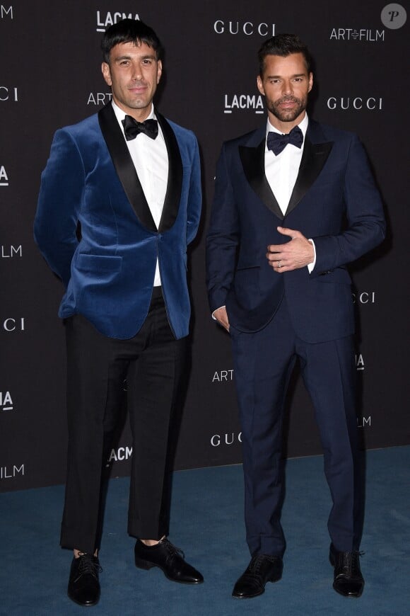 Ricky Martin et son mari Jwan Yosef assistent au gala Art + Film au musée LACMA à Los Angeles. Le 2 novembre 2019.