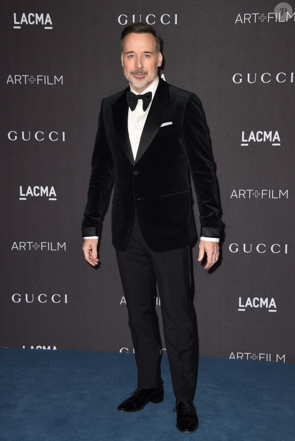 David Furnish, le mari d'Elton John, assiste au gala Art + Film au musée LACMA à Los Angeles. Le 2 novembre 2019.