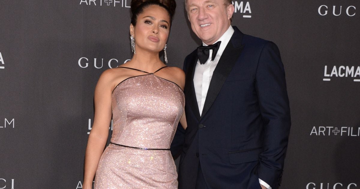 Francois Henri Pinault Et Sa Femme Salma Hayek Au Photocall De La Soirée 2019 Lacma Art Film 0885