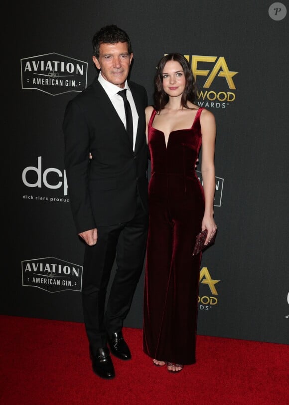 Antonio Banderas et sa fille Stella Banderas lors des "23rd Annual Hollywood Film Awards" à Los Angeles. Le 3 novembre 2019.