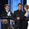 Jessie Buckley, Finn Wittrock et Renee Zellweger lors des "23e Hollywood Film Awards" à l'hôtel Beverly Hilton, à Los Angeles. Le 3 novembre 2019.