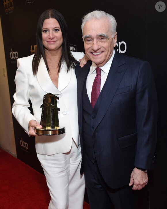 Emma Tillinger Koskoff et Martin Scorsese lors des 23e Hollywood Film Awards au Beverly Hilton, à Los Angeles. Le 3 novembre 2019