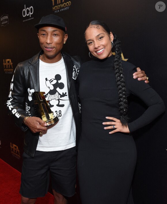 Pharrell Williams et Alicia Keys lors des 23e Hollywood Film Awards au Beverly Hilton, à Los Angeles. Le 3 novembre 2019