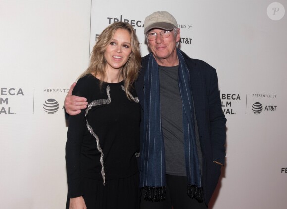 Alejandra Silva et Richard Gere lors de la projection du film "It Takes A Lunatic" à l'occasion du Tribeca Film Festival à New York, le 3 mai 2019.