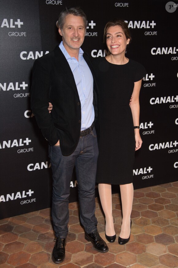 Antoine de Caunes et Daphné Roulier - Soirée des animateurs du Groupe Canal+ au Manko à Paris.