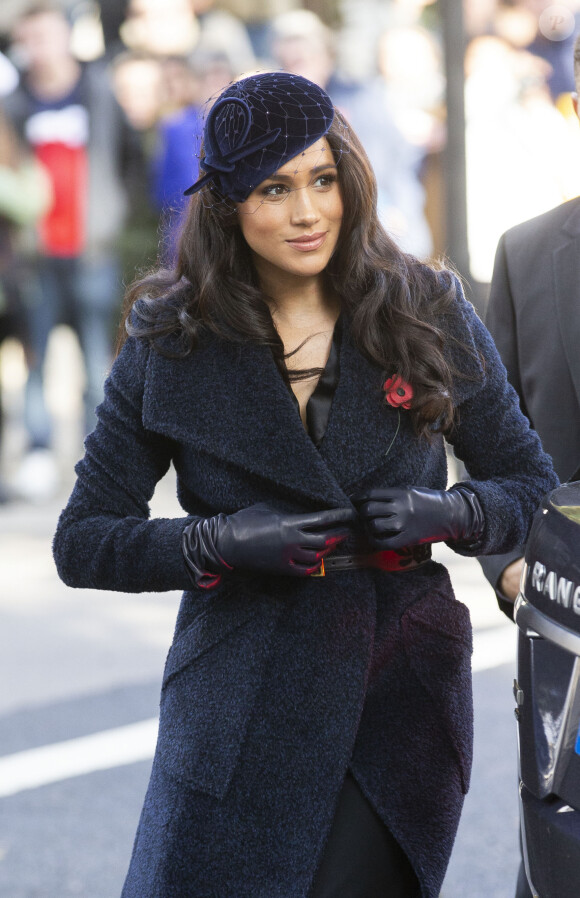 Le prince Harry, duc de Sussex, et Meghan Markle, duchesse de Sussex, assistent à une cérémonie d'hommage à tous ceux qui sont battus pour la Grande-Bretagne, à Westminster Abbey, le 7 novembre 2019, dans le cadre du 'Remembrance Day'.