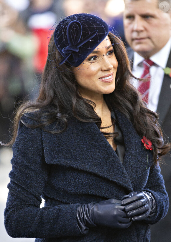 Le prince Harry, duc de Sussex, et Meghan Markle, duchesse de Sussex, assistent à une cérémonie d'hommage à tous ceux qui sont battus pour la Grande-Bretagne, à Westminster Abbey, le 7 novembre 2019, dans le cadre du 'Remembrance Day'.