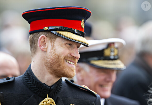 Le prince Harry, duc de Sussex, et Meghan Markle, duchesse de Sussex, assistent à une cérémonie d'hommage à tous ceux qui sont battus pour la Grande-Bretagne, à Westminster Abbey, le 7 novembre 2019, dans le cadre du 'Remembrance Day'.