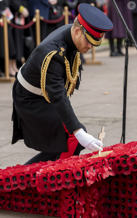 Le prince Harry, duc de Sussex, et Meghan Markle, duchesse de Sussex, assistent à une cérémonie d'hommage à tous ceux qui sont battus pour la Grande-Bretagne, à Westminster Abbey, le 7 novembre 2019, dans le cadre du 'Remembrance Day'.