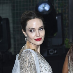 Angelina Jolie assiste à l'avant-première du film "Maléfique : Le Pouvoir du mal" à l'Imax Odeon de Londres, le 9 octobre 2019.