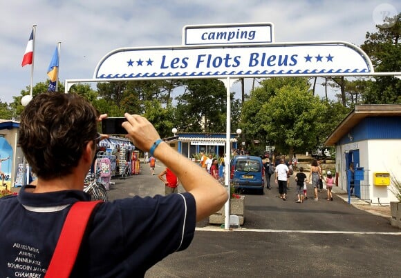 Touristes au camping des Flots bleus.