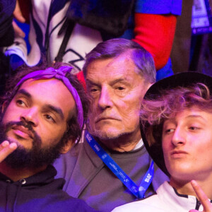 Les fils de Yannick Noah, Joakim et Joalukas Noah et Jean-Claude Camus lors du match de finale de la Coupe Davis "Jo-Wilfried Tsonga (France) - Marin Cilic (Croatie)" au stade Pierre Mauroy à Villeneuve d'Ascq, le 23 novembre 2018. La Croatie l'a emporté 6-3, 7-5, 6-4. © Alain Rolland / Imagebuzz / Bestimage