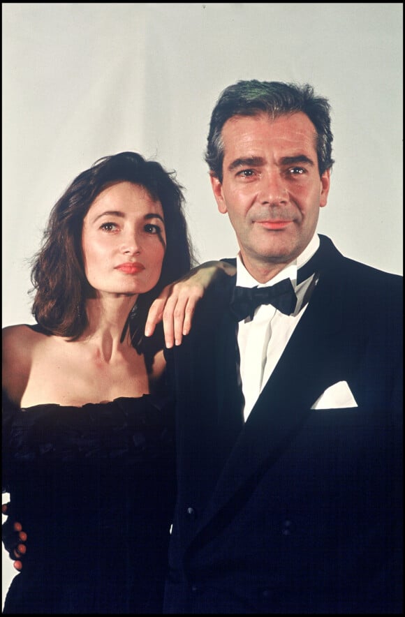 Pierre Arditi et Evelyne Bouix aux "7 d'Or" en 1988.