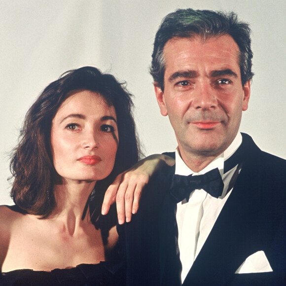 Pierre Arditi et Evelyne Bouix aux "7 d'Or" en 1988.