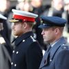 Le prince Harry et son frère le prince William - La famille royale réunie pour le Remembrance Sunday Service, au Cénotaphe de Londres, le 10 novembre 2019.