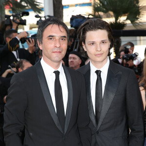 Samuel Benchetrit et son fils Jules - Montée des marches du film "Carol" lors du 68 ème Festival International du Film de Cannes, à Cannes le 17 mai 2015.