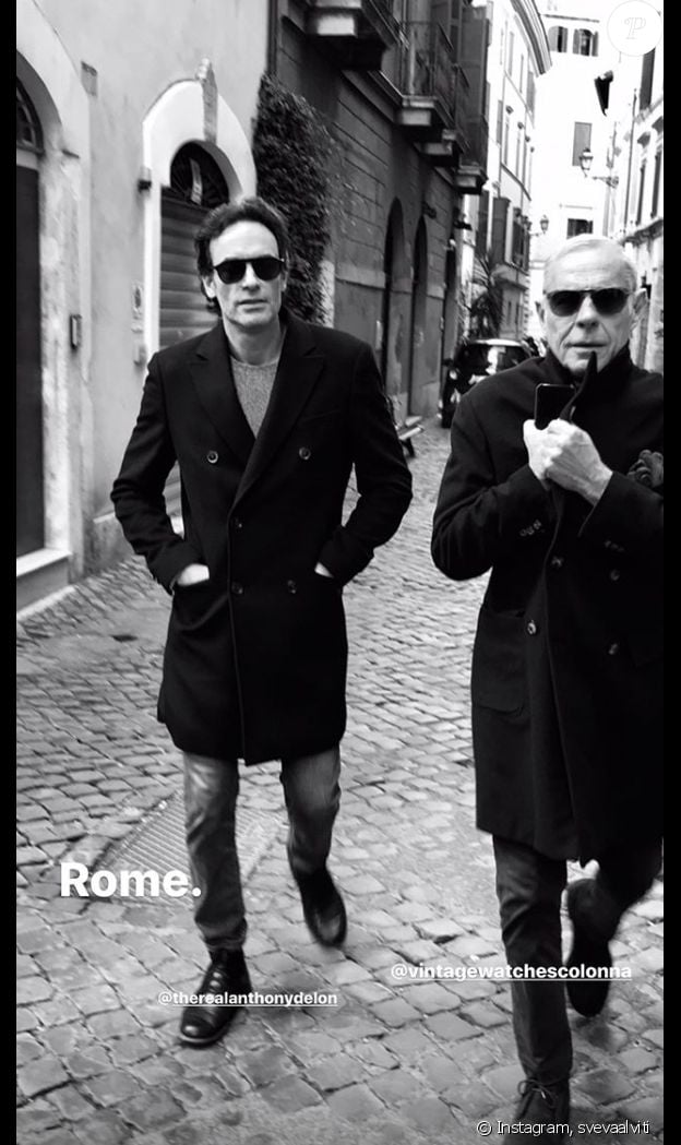 Anthony Delon en week-end à Rome avec sa compagne Sveva Altivi, sur Instagram, le 15 novembre 2019.