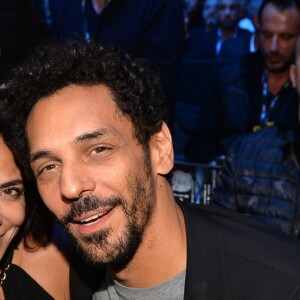 Tomer Sisley et sa femme Sandra lors du gala de boxe Univent à l'AccorHotels Arena de Paris pour le championnat du monde WBA le 15 novembre 2019. © Veeren / Bestimag