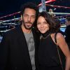 Tomer Sisley et sa femme Sandra lors du gala de boxe Univent à l'AccorHotels Arena de Paris pour le championnat du monde WBA le 15 novembre 2019. © Veeren / Bestimage