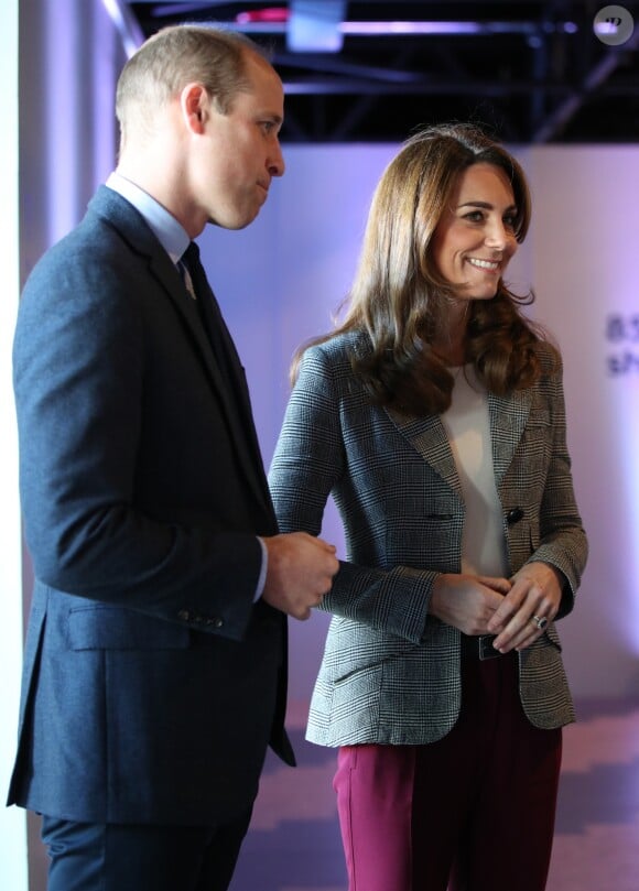 Le prince William, duc de Cambridge, et Catherine (Kate) Middleton, duchesse de Cambridge assistent à un évènement caritatif au Troubadour White City Theatre à Londres, le 12 novembre 2019.