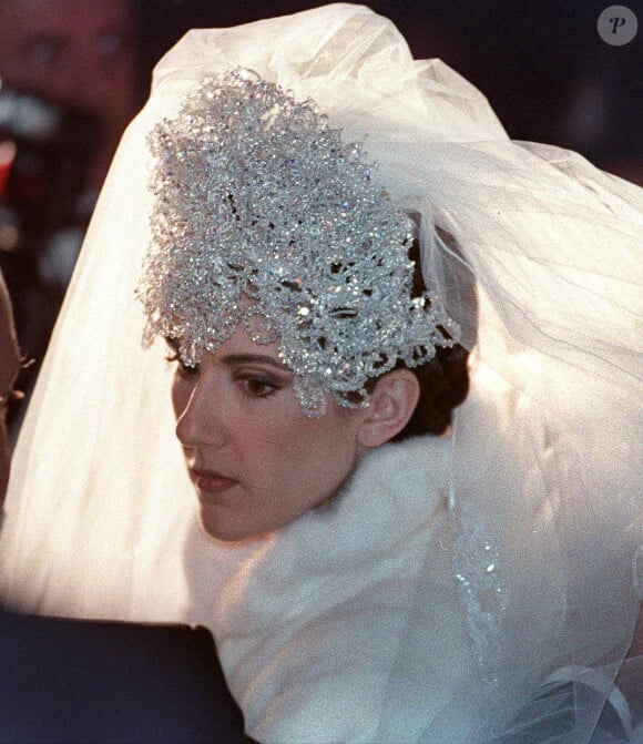 Mariage de Céline Dion et René Angélil. Le 17 décembre 1994 @Andre Pichette/ABACAPRESS.COM