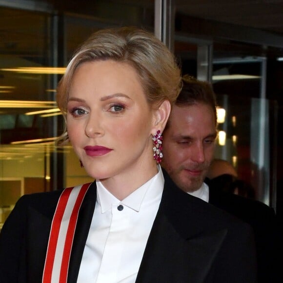 La princesse Charlène de Monaco - Arrivées à la soirée de gala à l'occasion de la fête nationale monégasque au Grimaldi Forum à Monaco le 19 novembre 2019. Cette année, c'est le l'opéra Lucia di Lammermoor qui est joué sur la scène de la salle des Princes. © Bruno Bebert / Pool Monaco / Bestimage