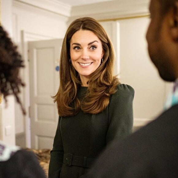 Kate Middleton et le prince William lors de leur rencontre avec les nommés au Tusk Conservation Awards, au palais de Kensington, le 21 novembre 2019.