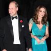 Le prince William, duc de Cambridge, Kate Middleton, duchesse de Cambridge arrivant à la remise des prix "Tusk Conservation Awards" à la Maison des banquets à Londres le 8 novembre 2018.