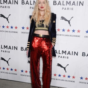 Amber Heard assiste à la soirée de lancement de la collaboration "Puma x Balmain" à Los Angeles, le 21 novembre 2019.