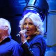 Michel Fugain et sa femme Sanda chantent lors de la soirée d'ouverture du "Printemps de Pérouges" à Chazey-sur-Ain, le 12 juin 2019.